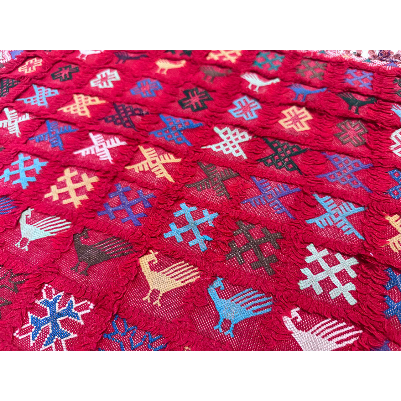 Vintage Red Mixed Weave Rug