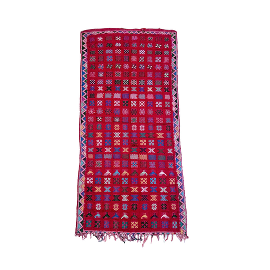 Vintage Red Mixed Weave Rug