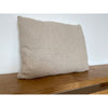 Back side of Contemporary Moroccan pillow made with tribal motif in red and maroon