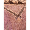 Pink vintage upcycled Moroccan pillow with coffee-colored border - Kantara | Moroccan Rugs