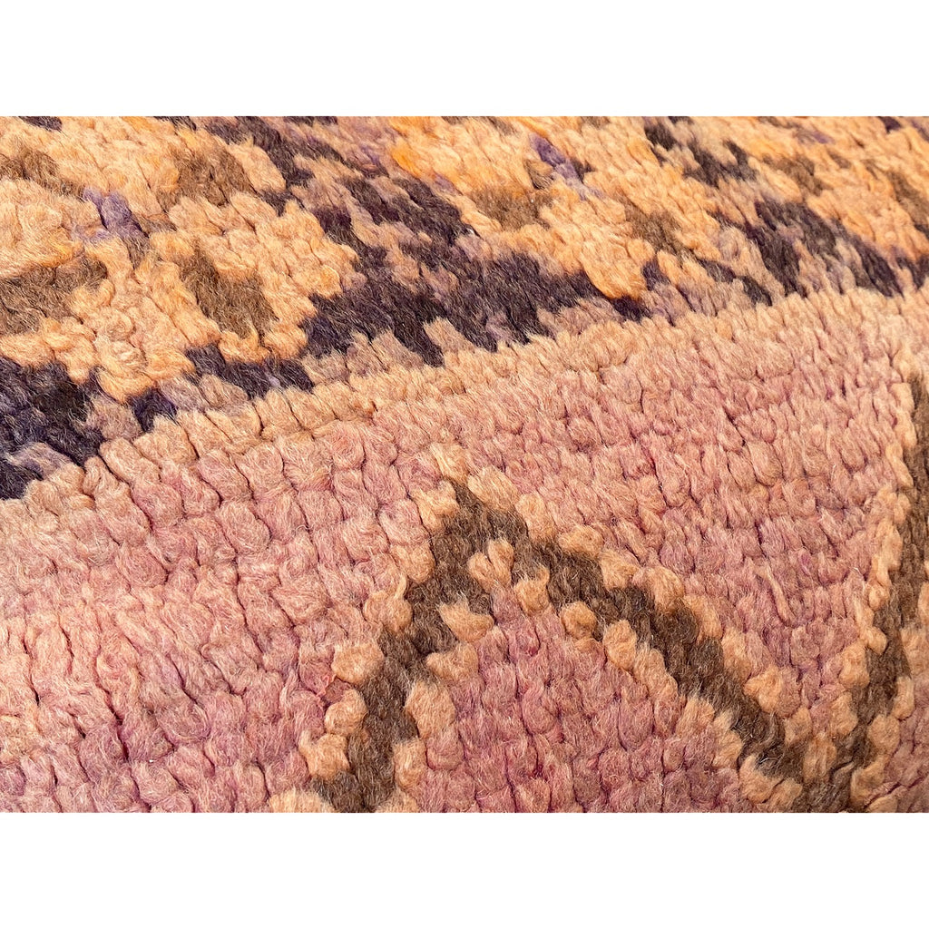Pink upcycled throw pillow made from a vintage Moroccan rug - Kantara | Moroccan Rugs
