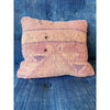 Pink vintage Moroccan throw pillow with geometric details - Kantara | Moroccan Rugs
