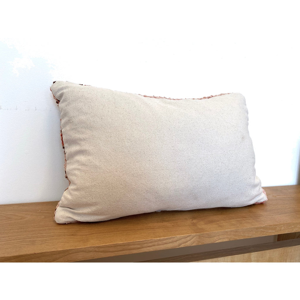 Moroccan throw pillow in ballet pink and peach - Kantara | Moroccan Rugs