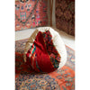 Red and white Moroccan flatweave bean bag chair - Kantara | Moroccan Rugs