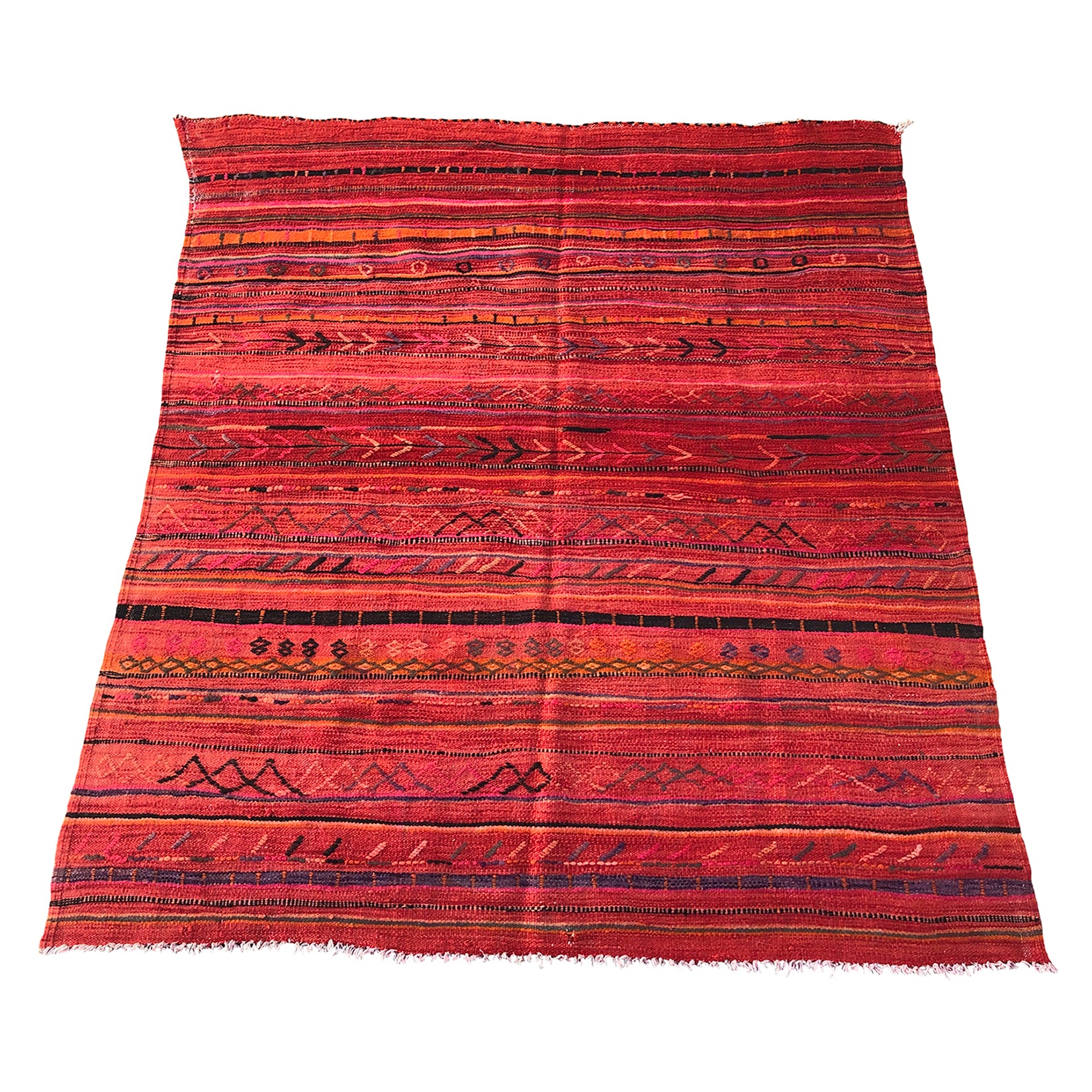 Authentic colorful Moroccan flat weave rug - Kantara | Moroccan Rugs