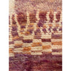 Handknotted Moroccan bedroom rug in purple, red, and cream - Kantara | Moroccan Rugs