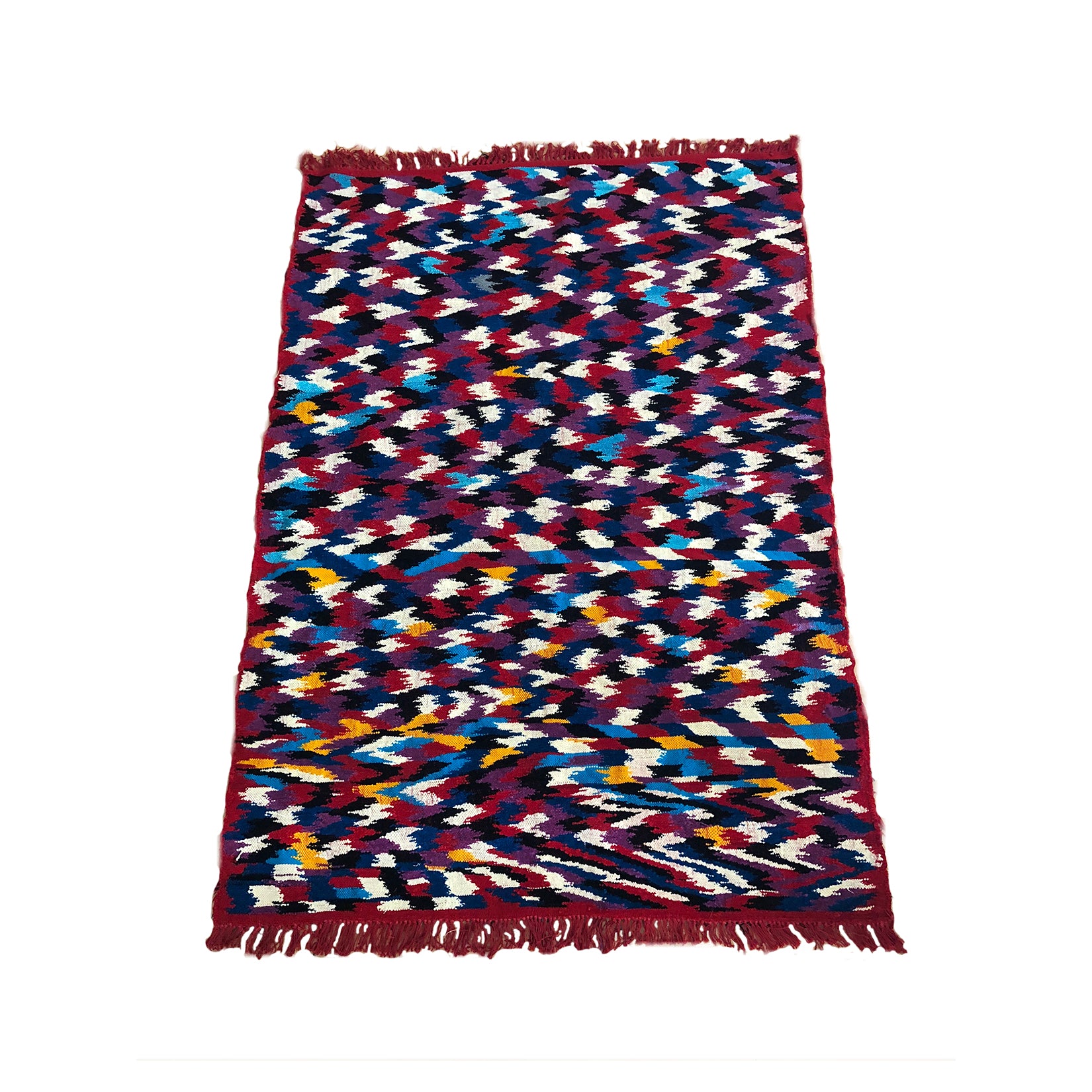 ZUHAL - Geometric Multi-colored Moroccan Kilim - Kantara | Moroccan Rugs