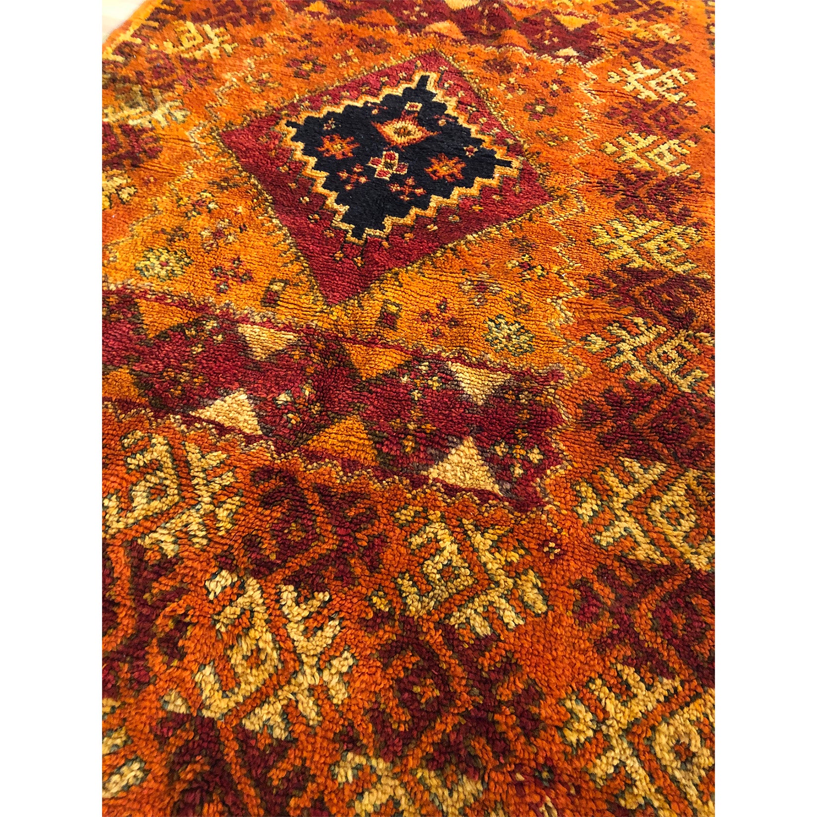 Traditional tribal geometric pattern design berber rug - Kantara | Moroccan Rugs