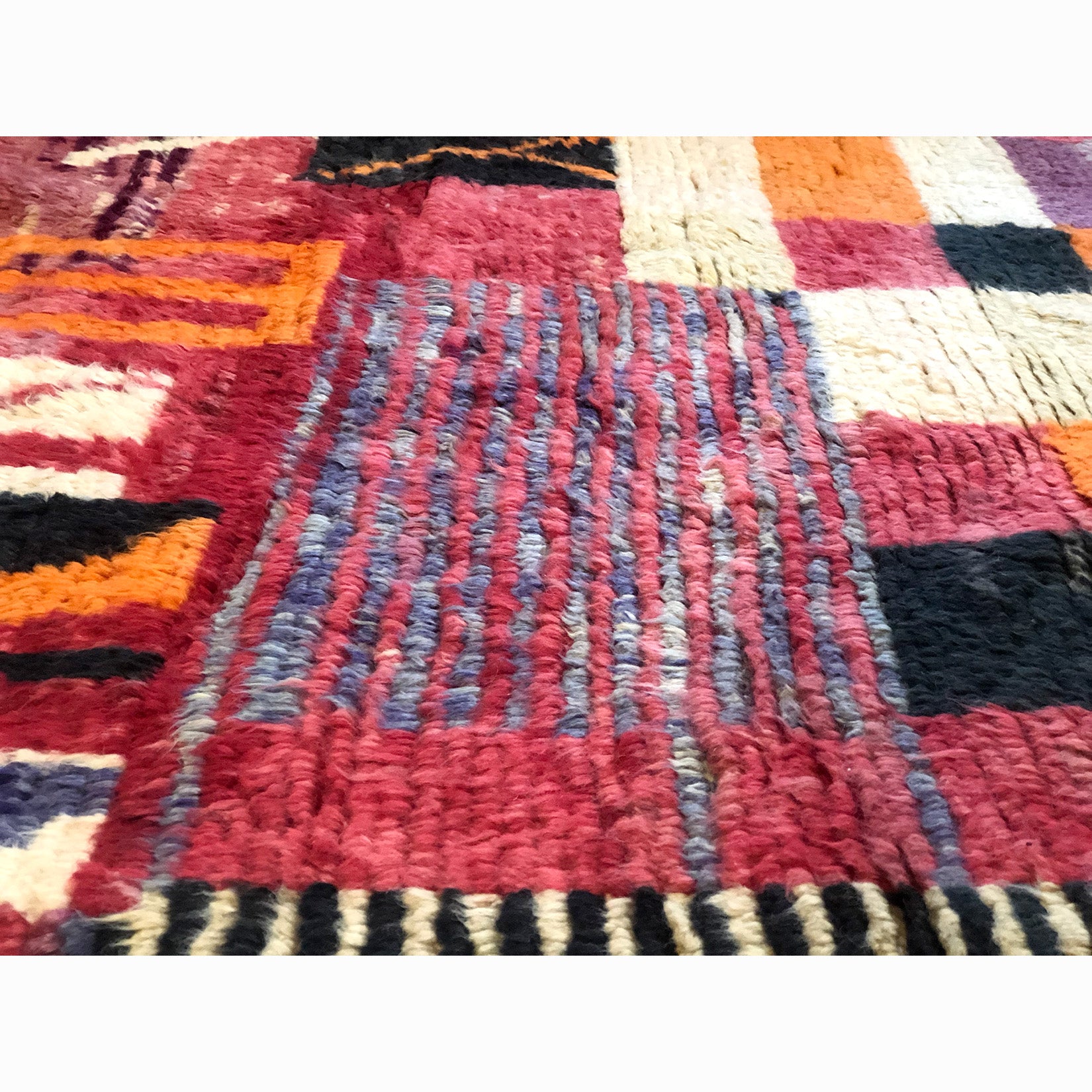 Authentic art deco vintage Moroccan red rug - Kantara | Moroccan Rugs