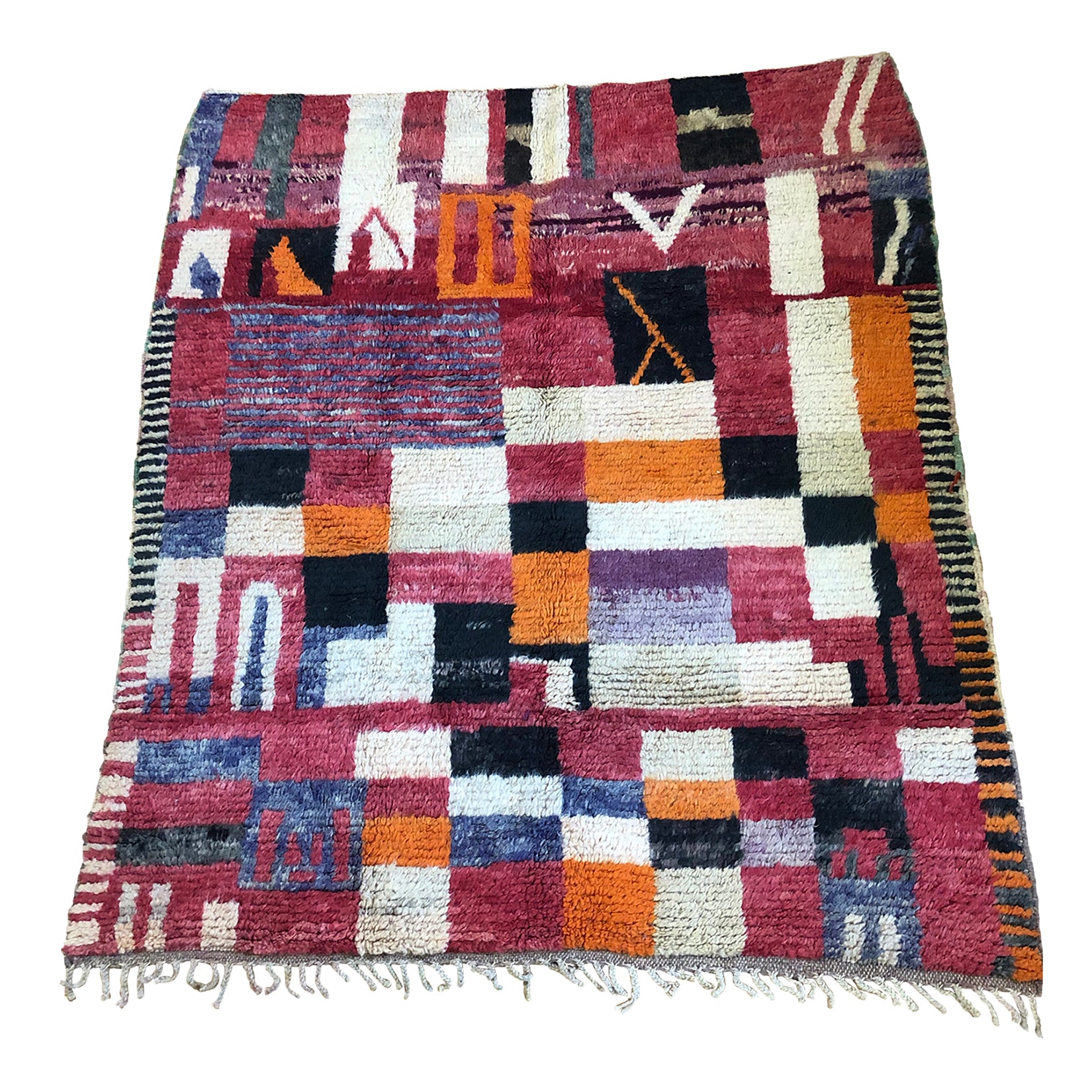 Authentic colorful vintage Moroccan rug - Kantara | Moroccan Rugs