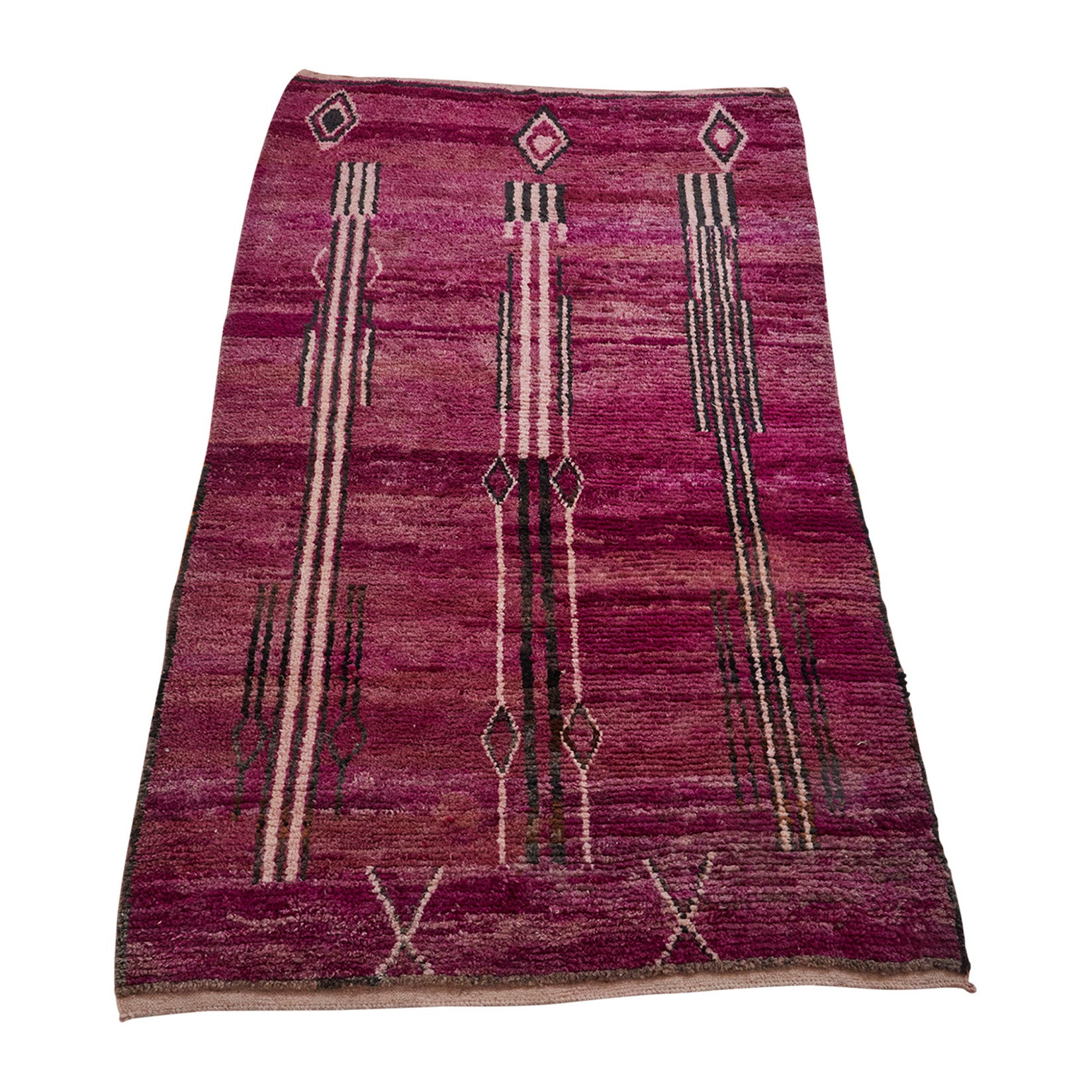 Purple and black Moroccan tribal rug - Kantara | Moroccan Rugs