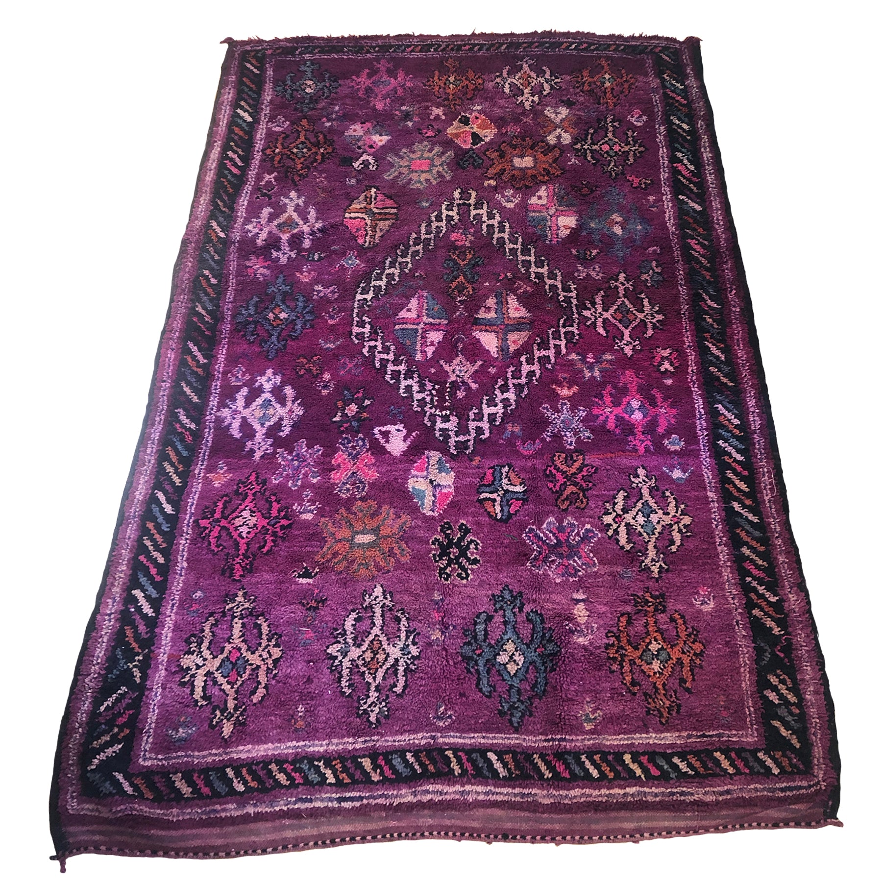 Bohemian vintage purple and black rug - Kantara | Moroccan Rugs