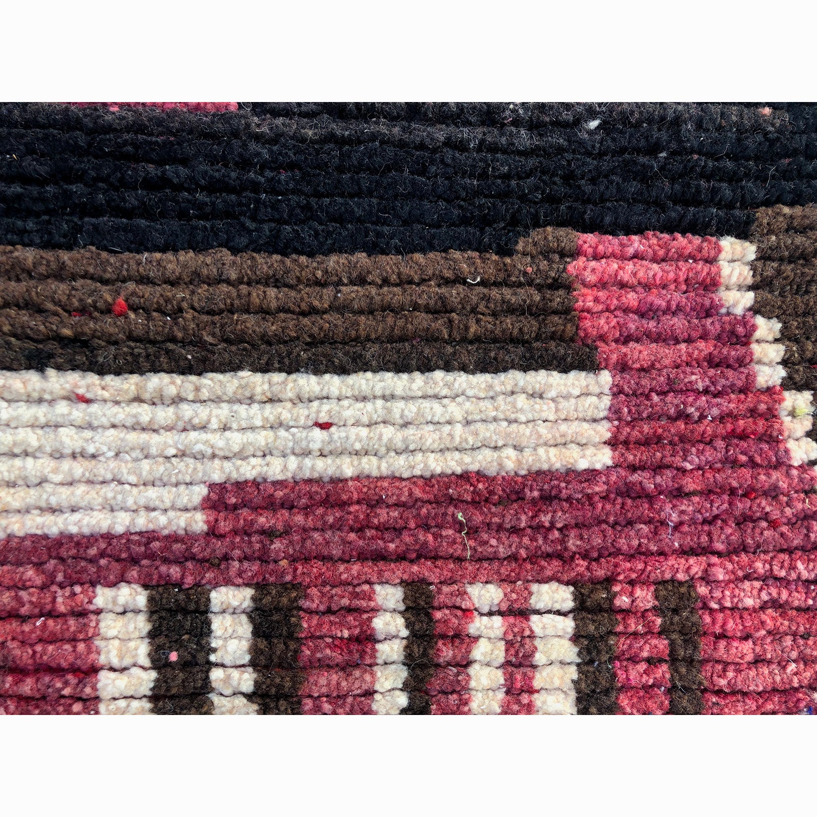 Pink eclectic vintage low pile Moroccan runner rug - Kantara | Moroccan Rugs