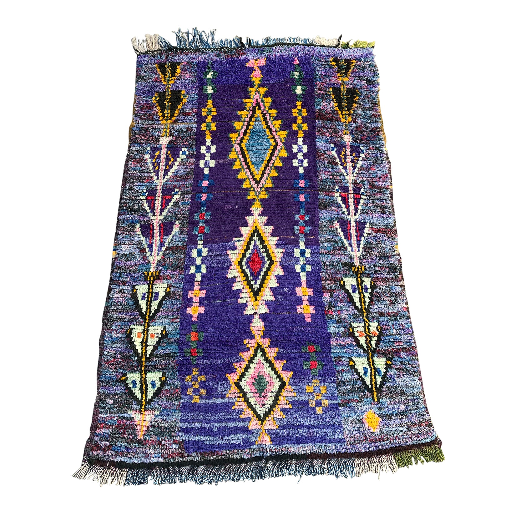 IHALA - Purple Boucherouite Moroccan rug - Kantara | Moroccan Rugs