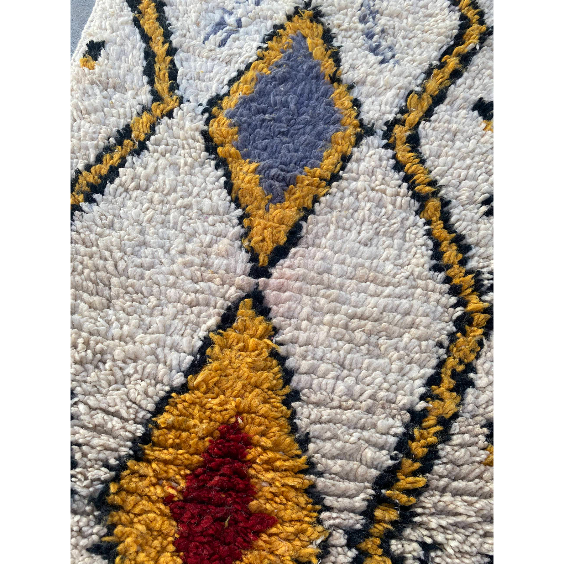 Wool Moroccan diamond runner rug - Kantara | Moroccan Rugs