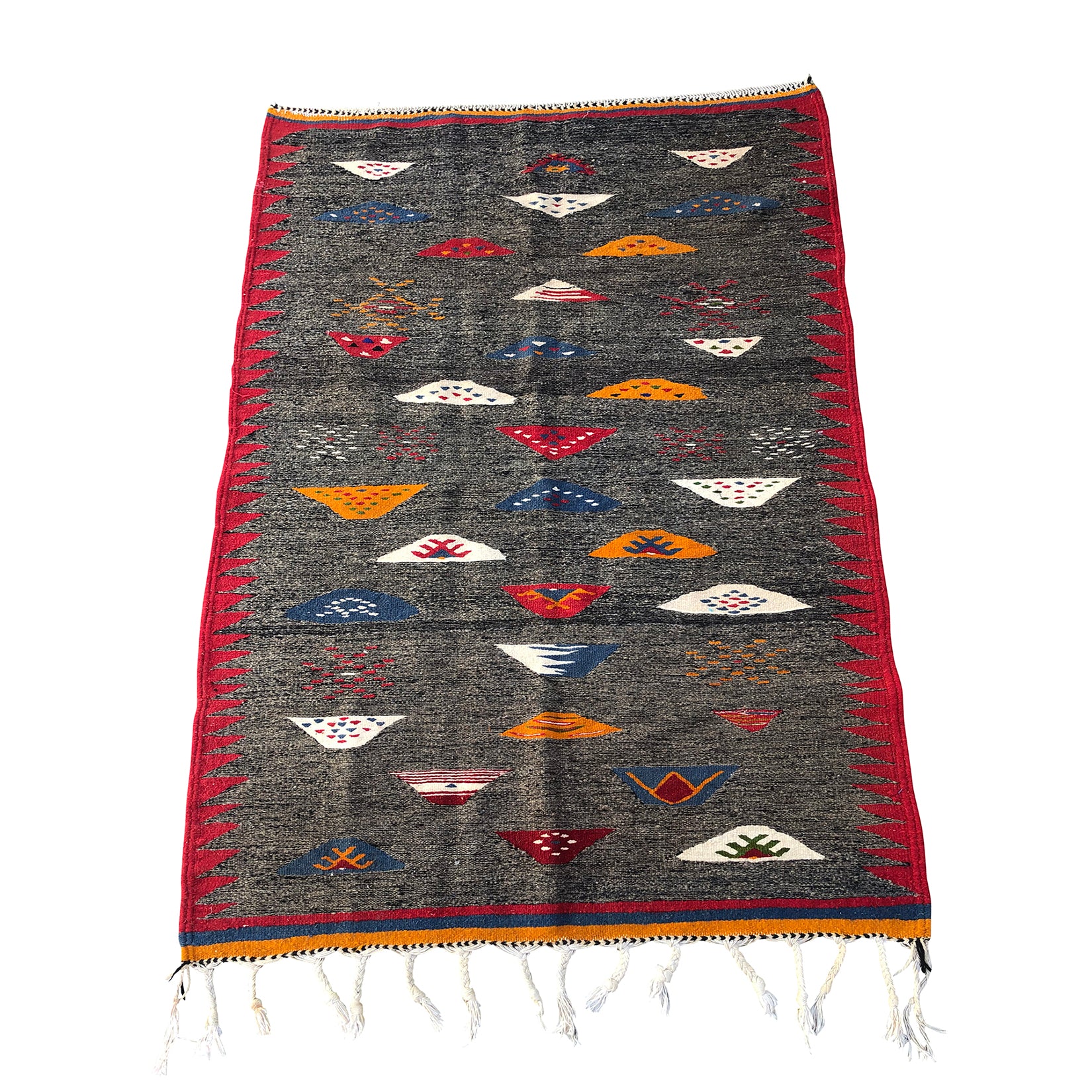 Gray flat weave Moroccan runner rug - Kantara | Moroccan Rugs