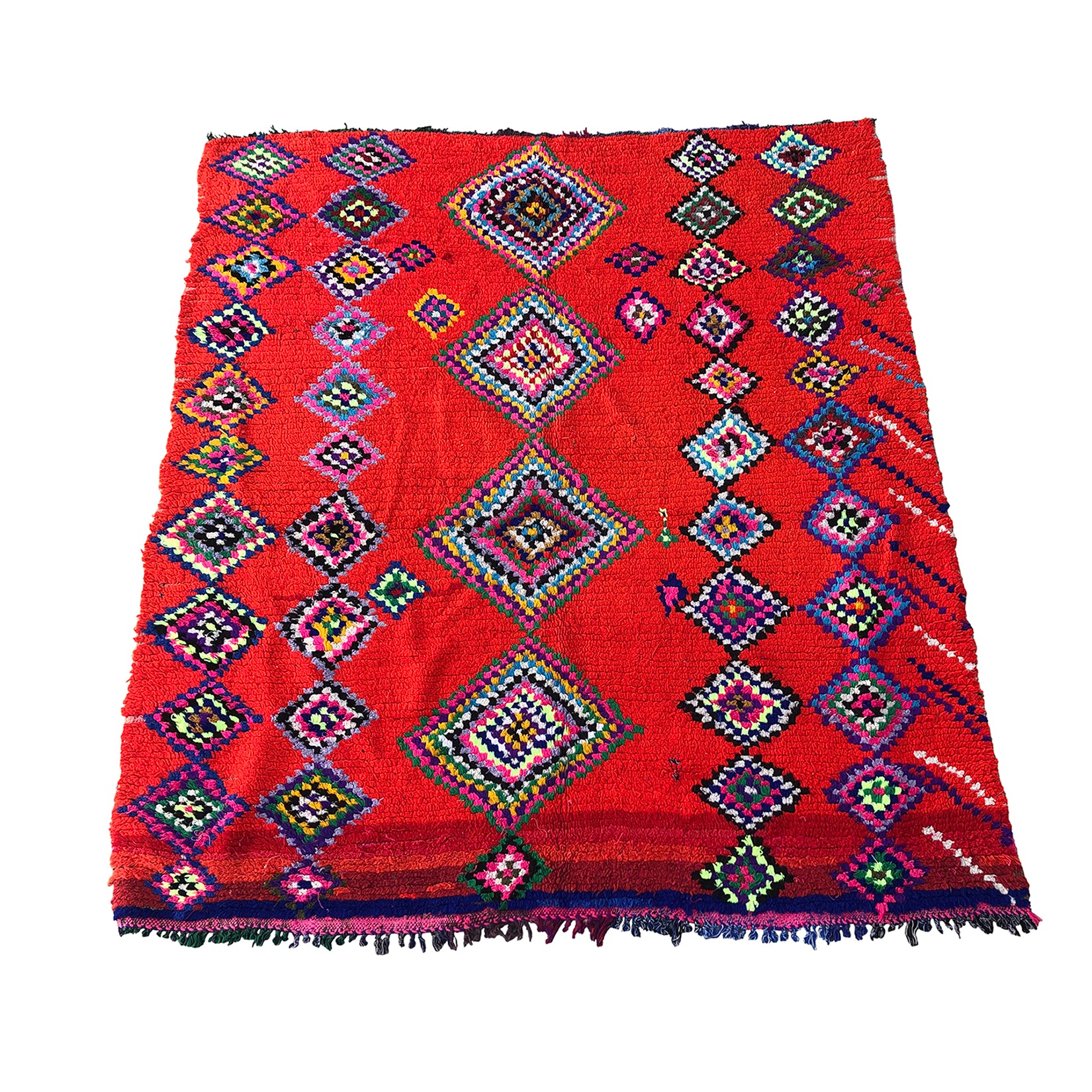 Eclectic modern boucherouite Moroccan rug - Kantara | Moroccan Rugs