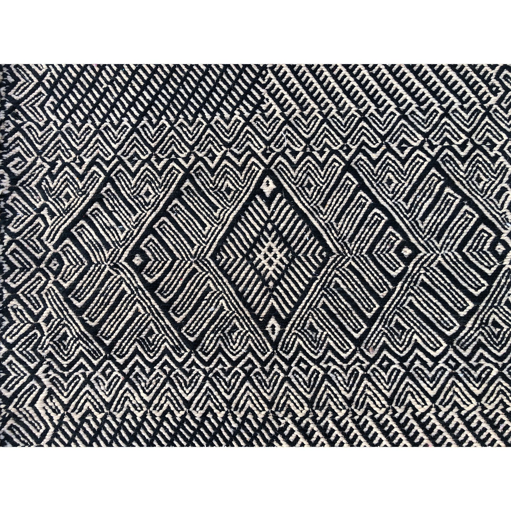 Black and white bohemian kilim berber rug - Kantara | Moroccan Rugs