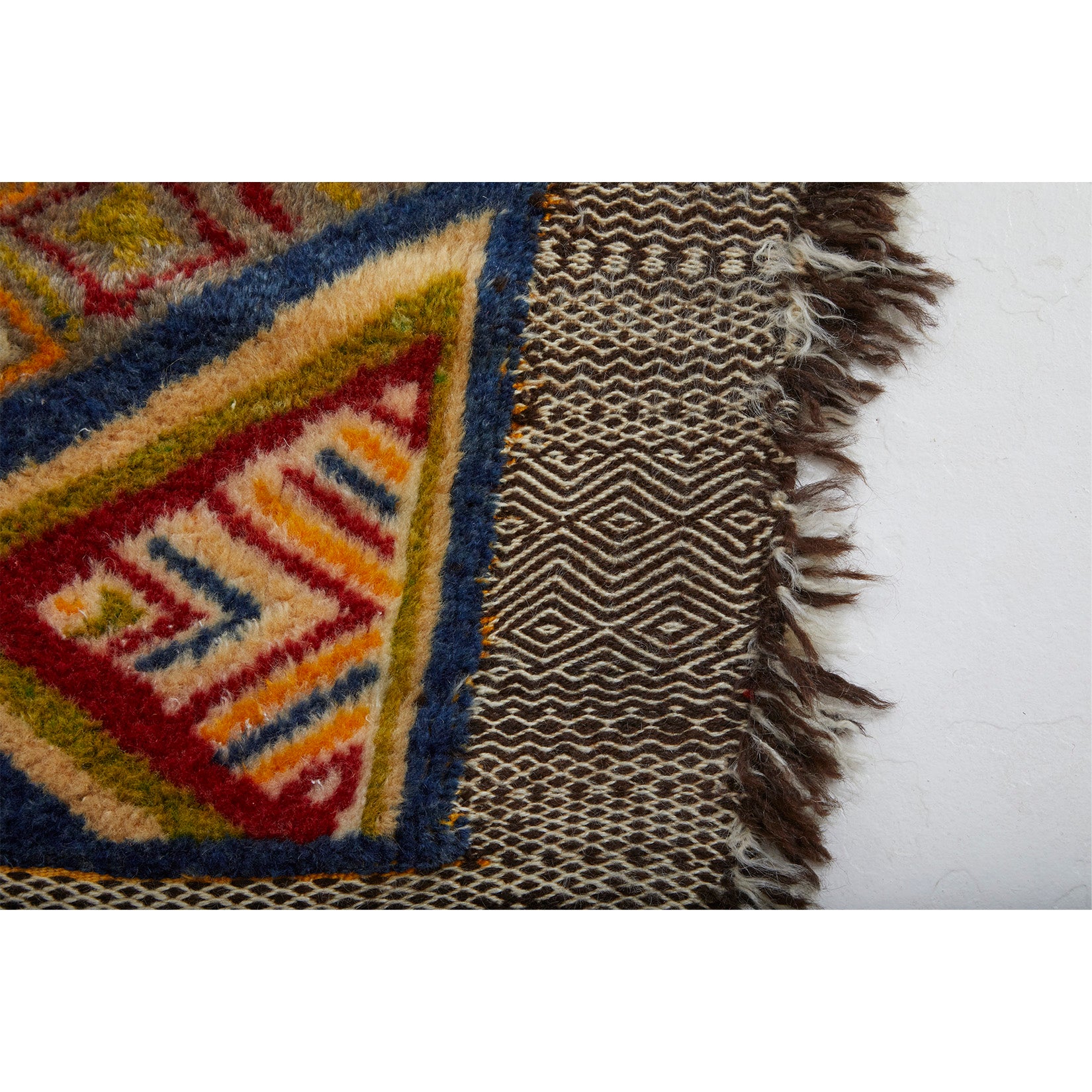 Authentic colorful geometric pattern design Moroccan rug - Kantara | Moroccan Rugs