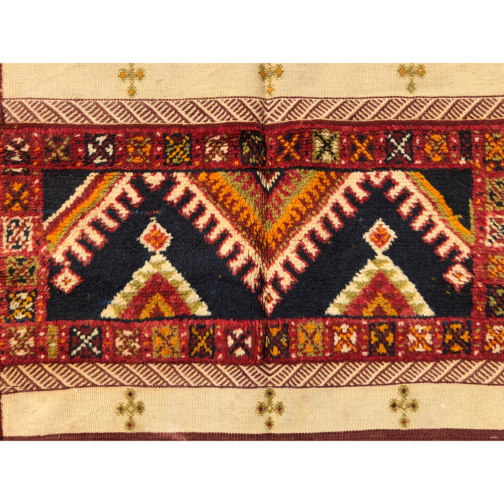 Tribal flatweave red berber rug - Kantara | Moroccan Rugs