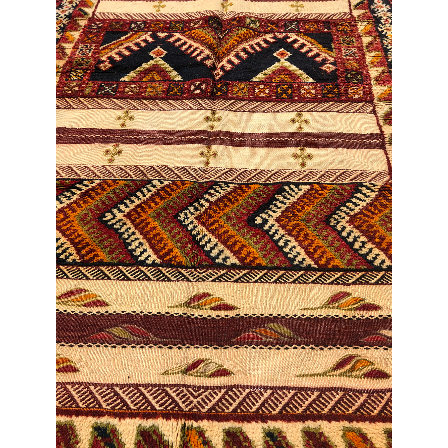 Contemporary tribal flatweave berber carpet - Kantara | Moroccan Rugs