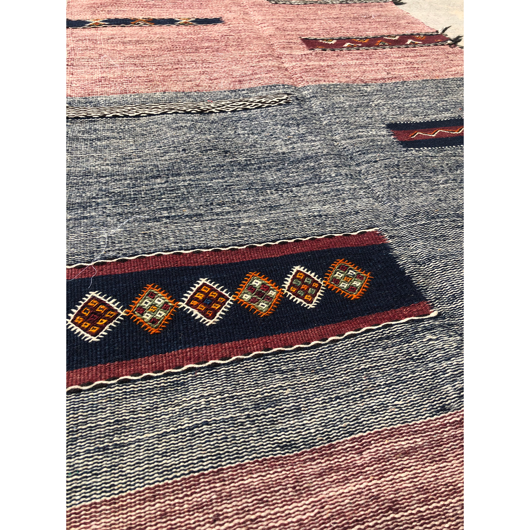 Red and gray wool berber carpet - Kantara | Moroccan Rugs