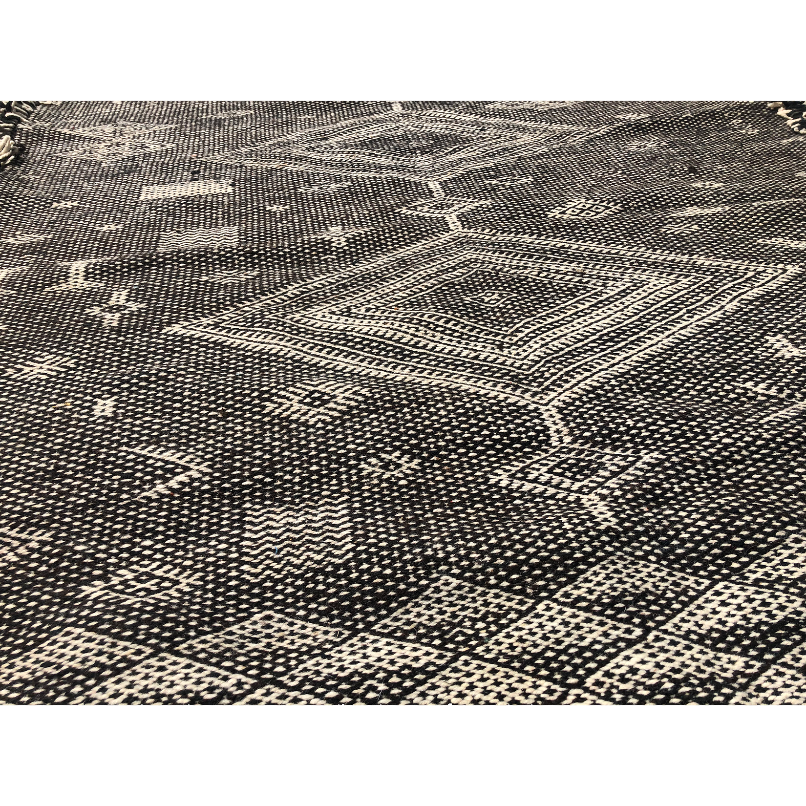 Boho chic black and white modern berber rug - Kantara | Moroccan Rugs
