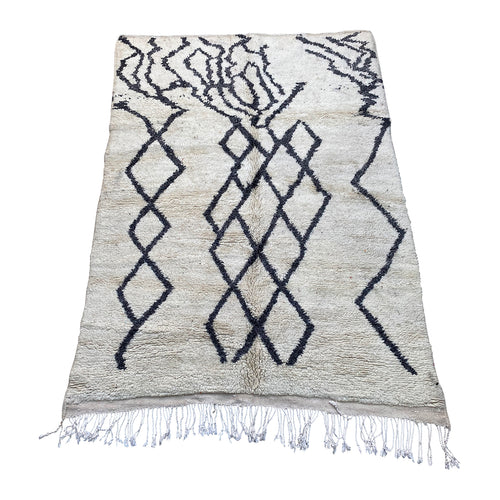 Abstract black and white Moroccan rug - Kantara | Moroccan Rugs