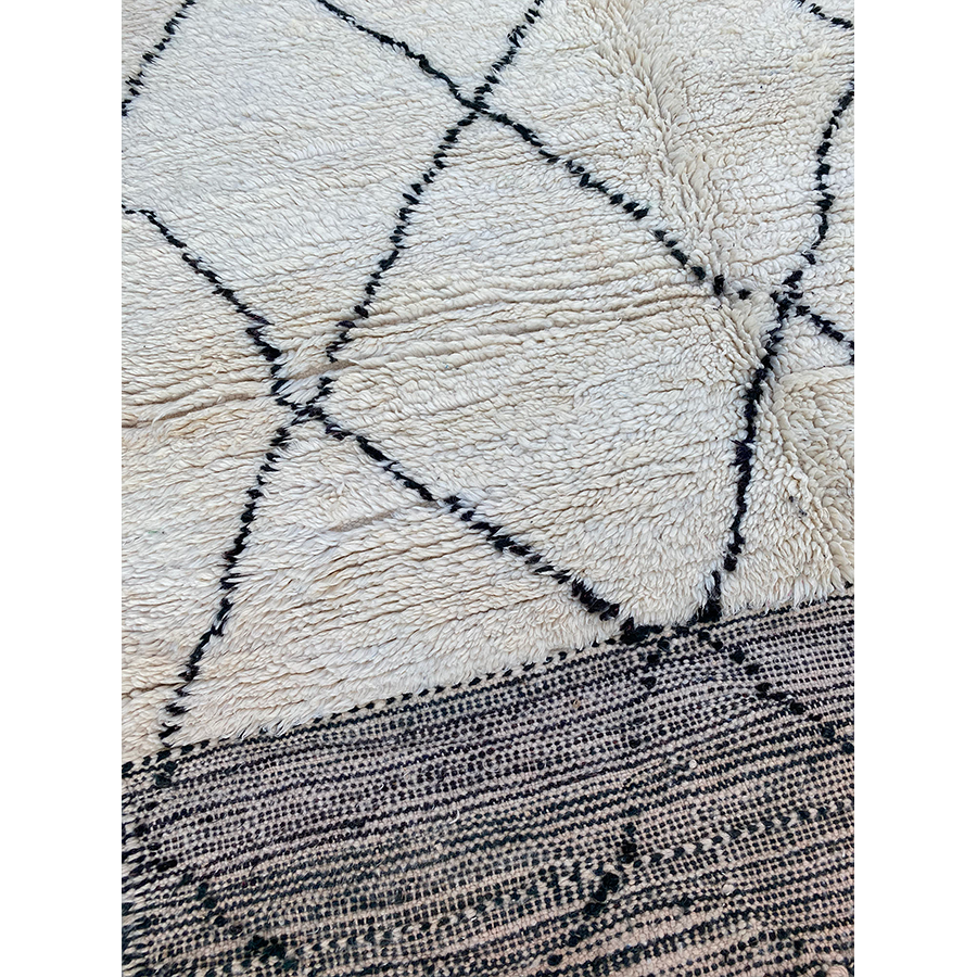 Modern black and white berber carpet - Kantara | Moroccan Rugs