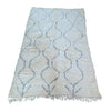 Large white berber carpet with geometric pattern design - Kantara | Moroccan Rugs