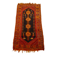 Orange Moroccan rug with traditional pattern design - Kantara | Moroccan Rugs