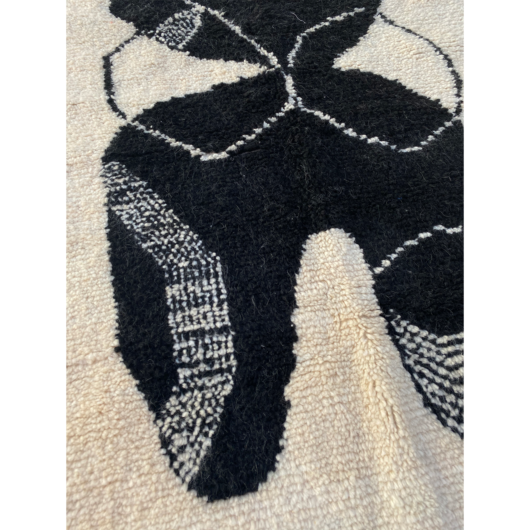 Detail shot of Claudia Pearson Ebb and Flow Moroccan rug
