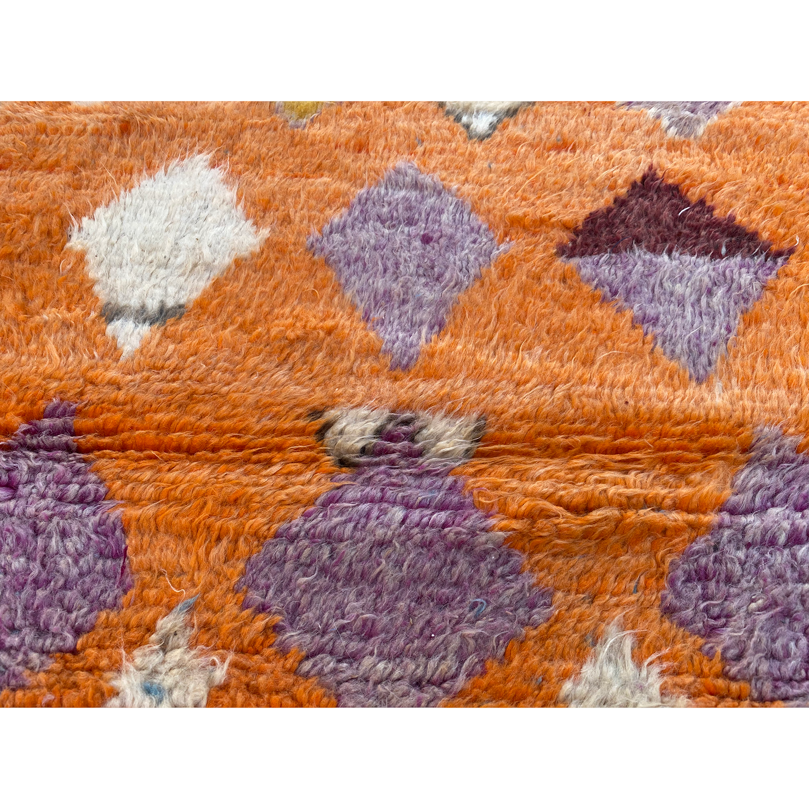 Authentic Boujaad orange Moroccan berber rug - Kantara | Moroccan Rugs