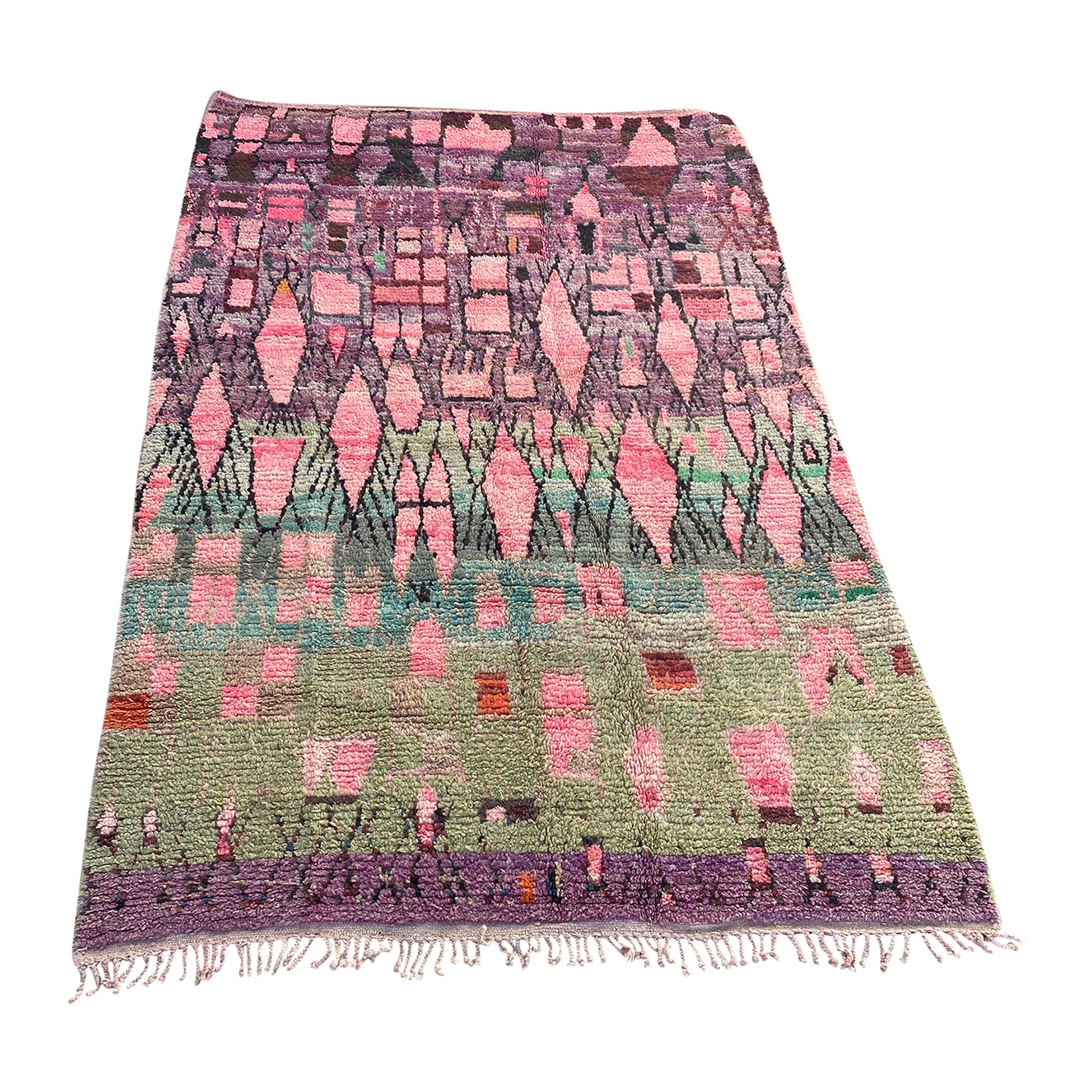 Colorful vintage Moroccan berber carpet - Kantara | Moroccan Rugs