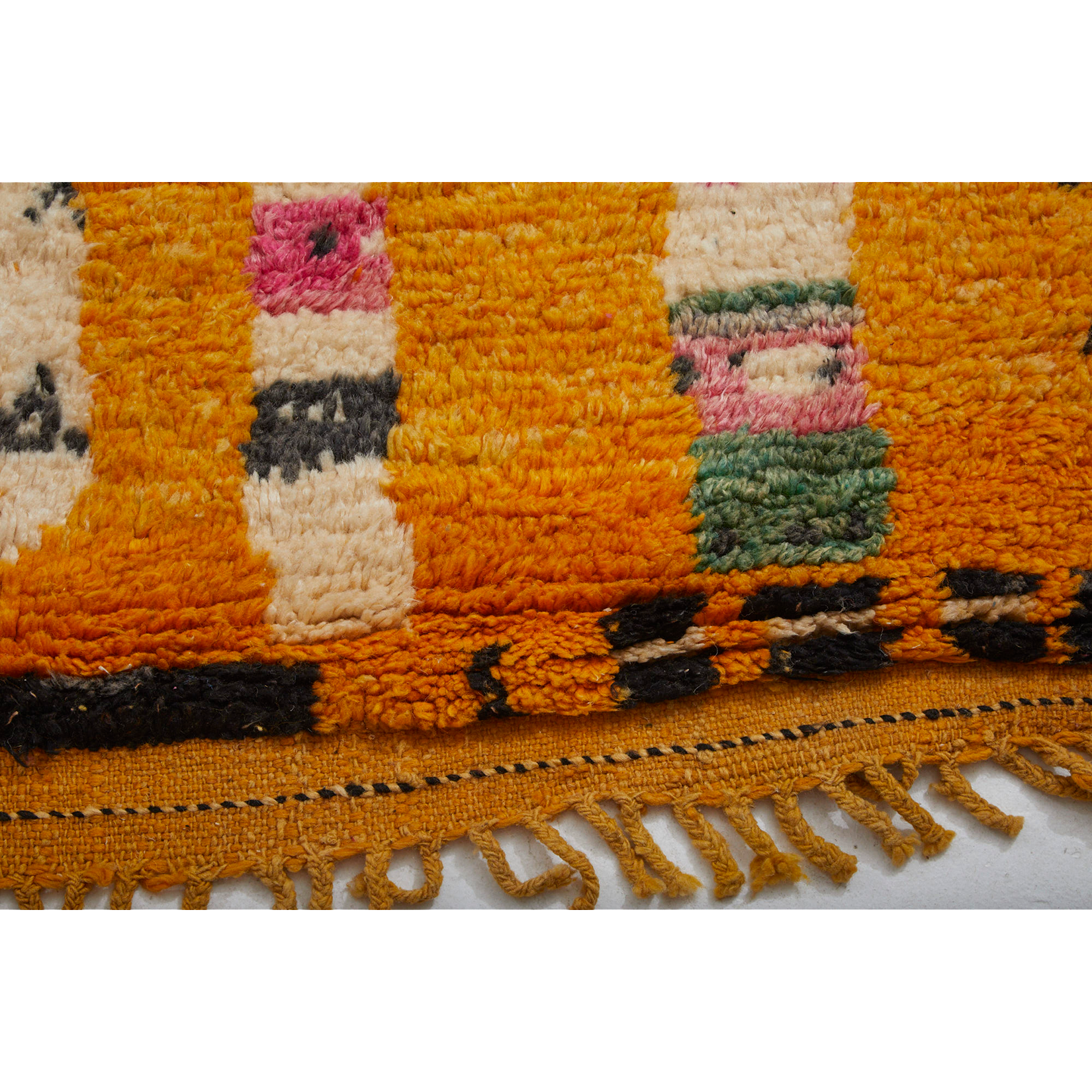 Rare vintage yellow Moroccan berber rug - Kantara | Moroccan Rugs