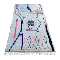 Art deco Azilal style Moroccan berber carpet - Kantara | Moroccan Rugs
