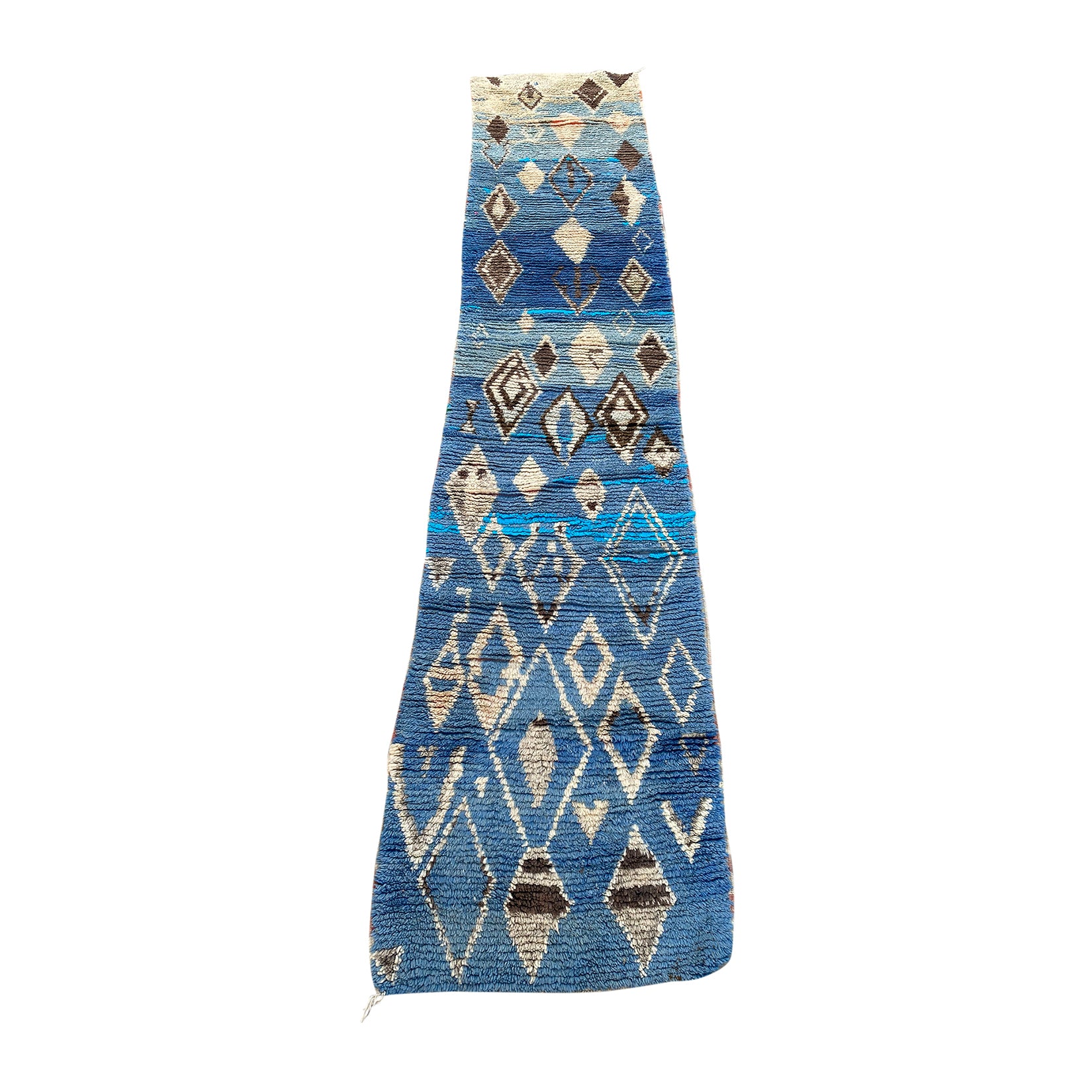 Long Moroccan hallway rug with diamond pattern - Kantara | Moroccan Rugs