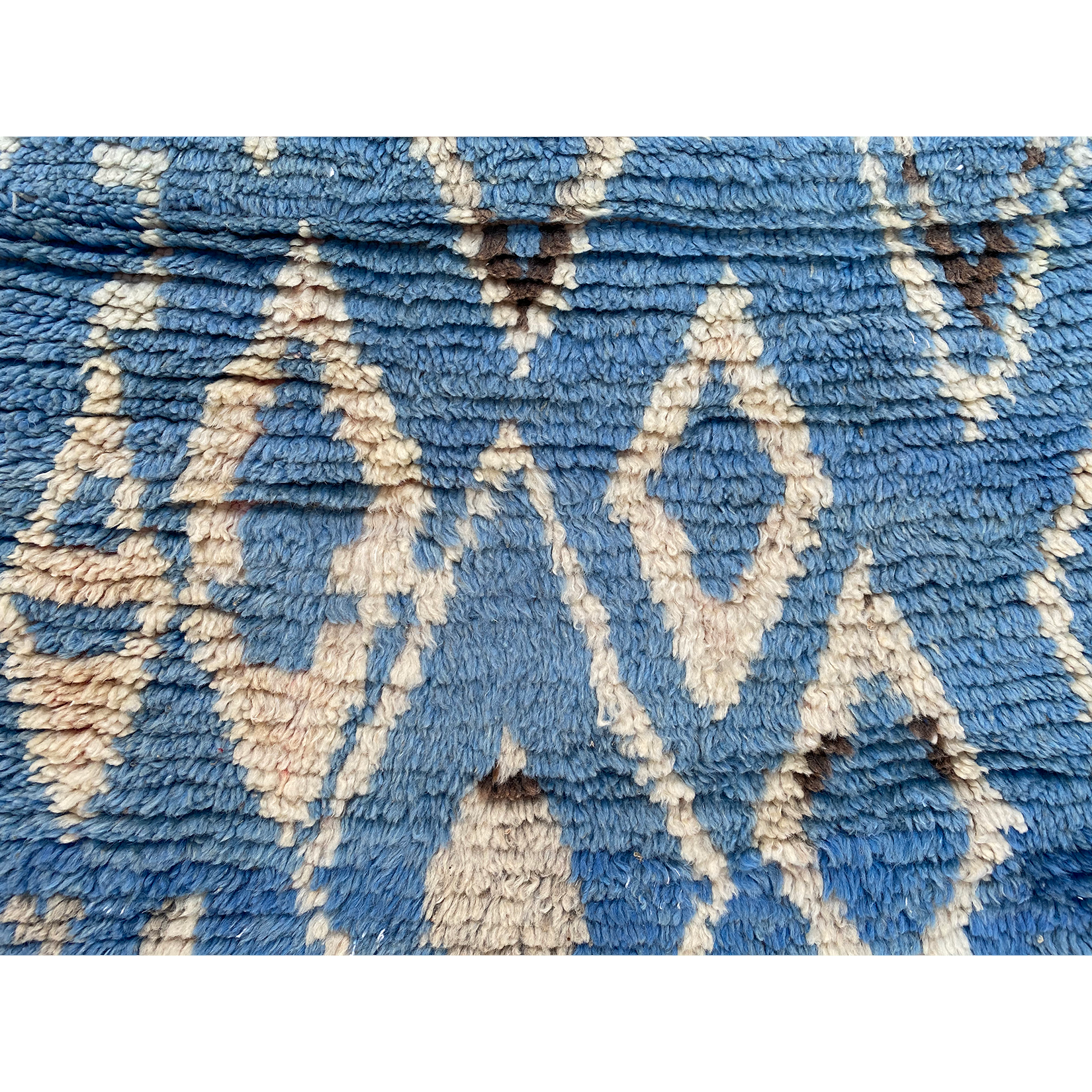 Blue vintage Moroccan runner - Kantara | Moroccan Rugs