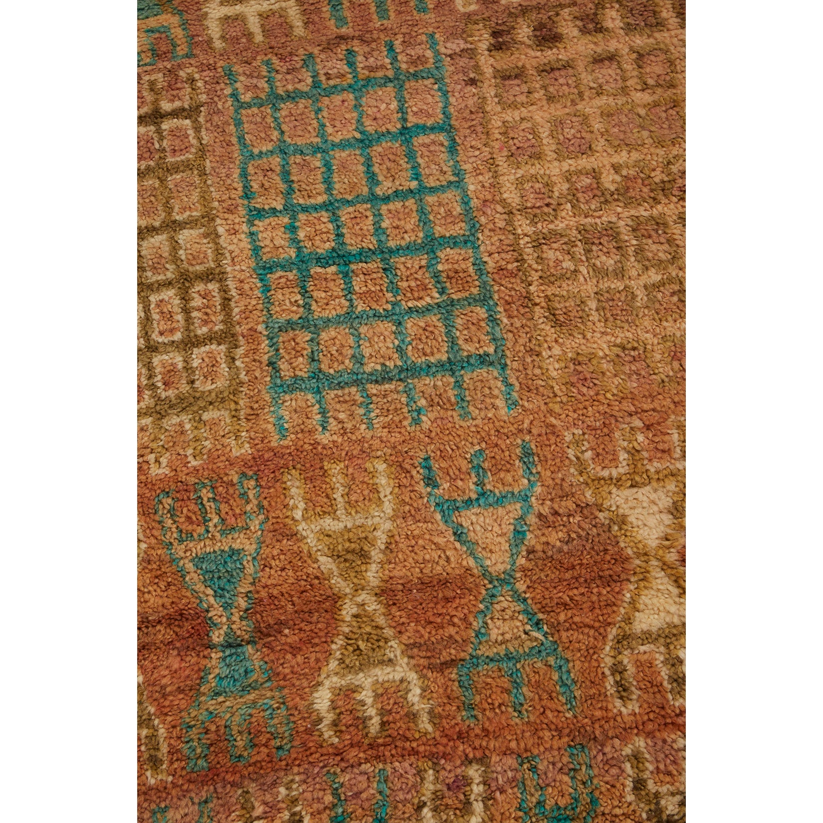 Authentic Boujaad Moroccan area rug with tribal motifs - Kantara | Moroccan Rugs
