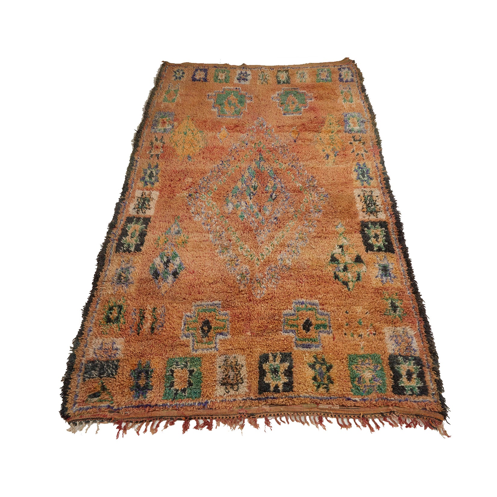 Moroccan berber area rug with central diamond motif - Kantara | Moroccan Rugs