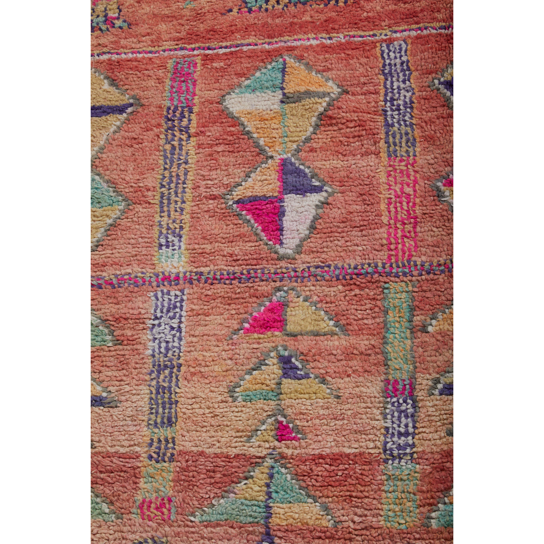 Colorful eclectic Moroccan diamond rug in square shape - Kantara | Moroccan Rugs