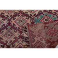 Colorful vintage berber carpet with diamond motifs - Kantara | Moroccan Rugs
