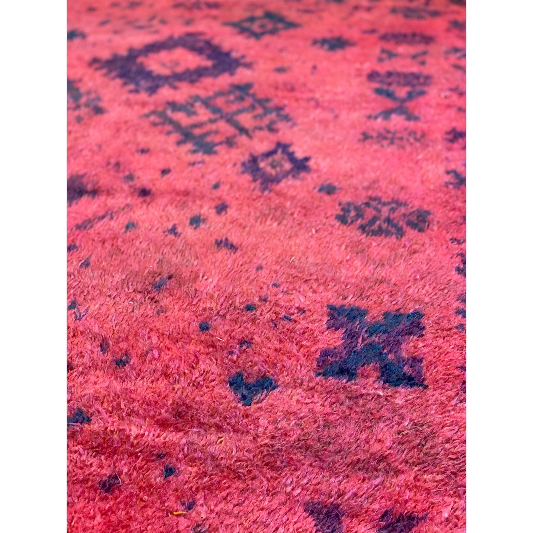 Colorful eclectic vintage Boujaad berber carpet in pink - Kantara | Moroccan Rugs