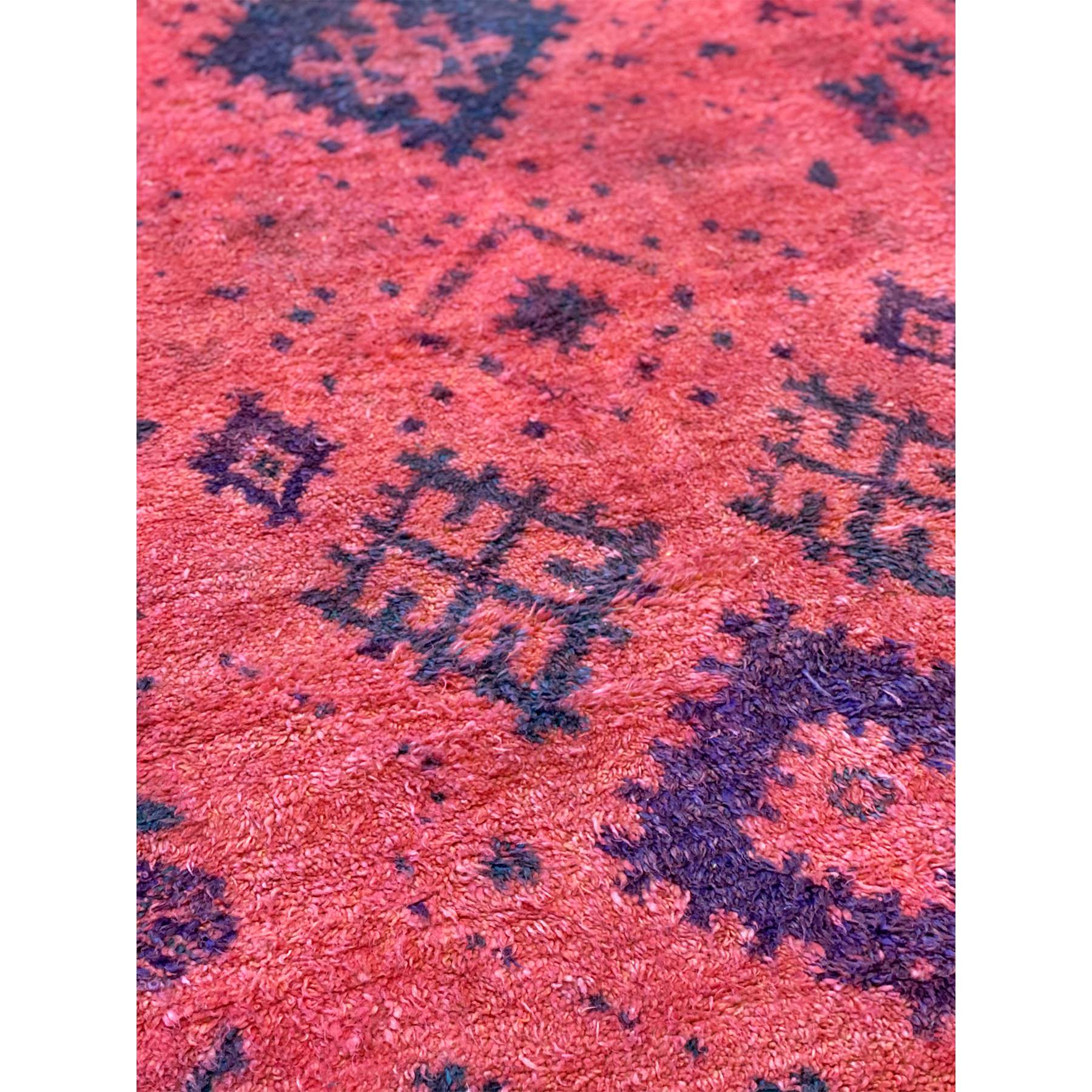 Pink and purple vintage eclectic Moroccan entryway rug - Kantara | Moroccan Rugs