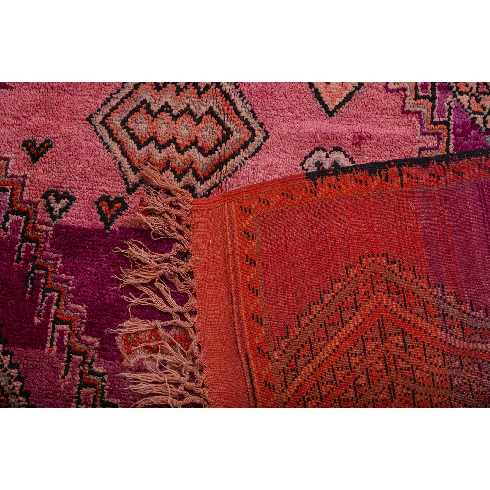 Back side of large purple Moroccan rug - Kantara | Moroccan Rugs