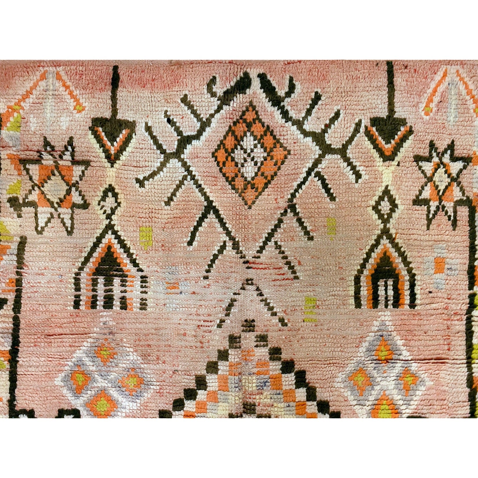 Authentic geometric Moroccan boujaad area rug - Kantara | Moroccan Rugs