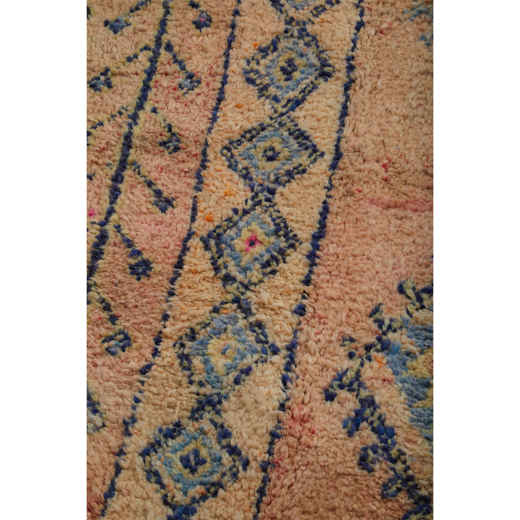 Handknotted low pile vintage berber carpet - Kantara | Moroccan Rugs