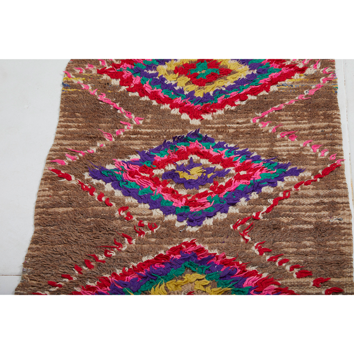 Contemporary brown berber runner rug - Kantara | Moroccan Rugs