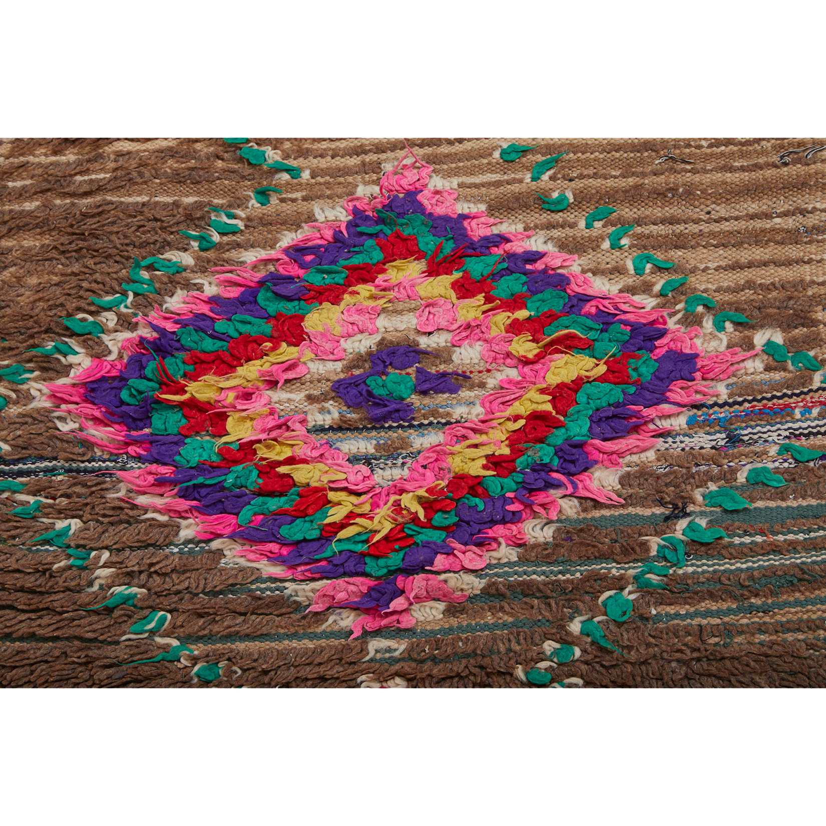 Authentic Moroccan rag rug with diamond motifs - Kantara | Moroccan Rugs