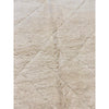 Plush cream-colored Moroccan rug with minimal pattern design - Kantara | Moroccan Rugs